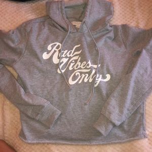 Carbon 38 rad vibes only crop hoodie